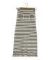 Sandro（サンドロ）の古着「Striped Knit Midi Skirt」｜ホワイト