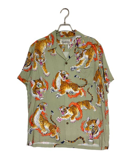 WACKO MARIA（ワコマリア）WACKO MARIA (ワコマリア) TIM LEHI (ティム・リーハイ) S/S HAWAIIAN SHIRT オリーブ サイズ:Mの古着・服飾アイテム