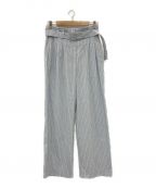 theory luxeセオリーリュクス）の古着「Stripe Crisp Linen Helga」｜スカイブルー