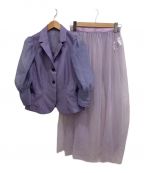 Ameriアメリ）の古着「PEPLUM LINE CHIFFON SKIRT SET DRESS」｜パープル