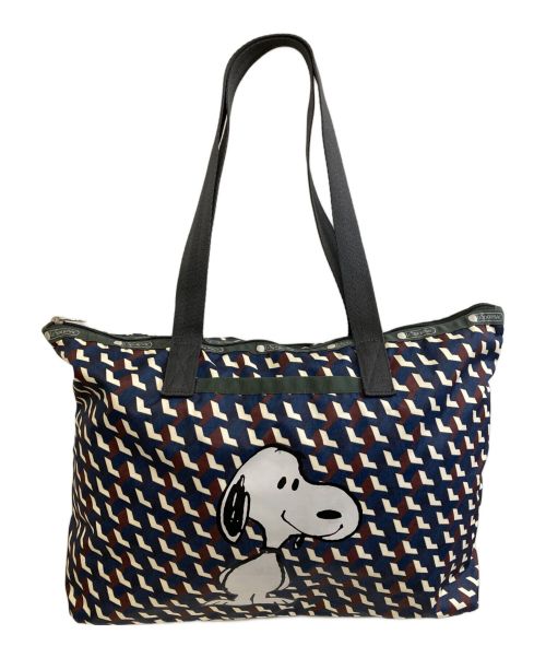 LeSportsac（レスポートサック）LeSportsac (レスポートサック) PEANUTS (ピーナッツ) トートバッグ ネイビーの古着・服飾アイテム