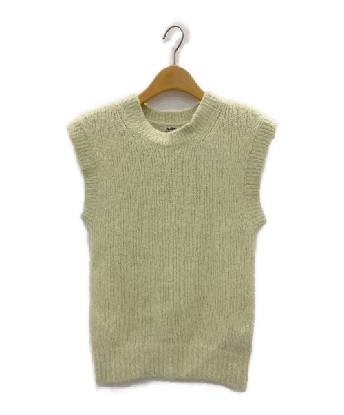 AURALEE（オーラリー）AURALEE (オーラリー) ALPACA WOOL SUPER LIGHT KNIT VEST ライトグリーン サイズ:1の古着・服飾アイテム