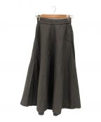 ATONエイトン）の古着「LIGHT HEMP EASY FLARED SKIRT」｜チャコールグレー