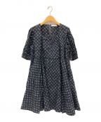 merletteマーレット）の古着「Eemnes Print Mini Dress」｜ネイビー