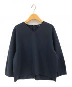 theoryセオリー）の古着「Admiral Crepe Round VNK Top」｜ネイビー