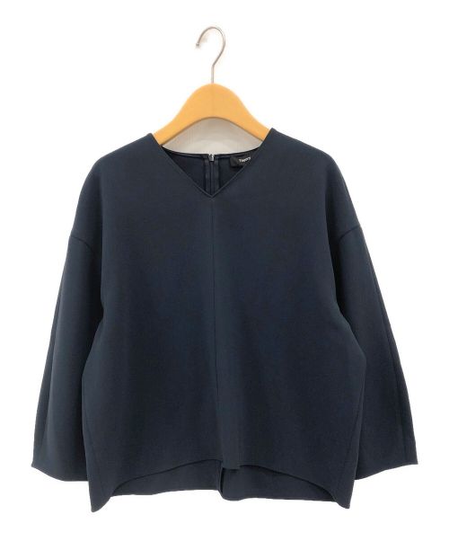 theory（セオリー）theory (セオリー) Admiral Crepe Round VNK Top ネイビー サイズ:Sの古着・服飾アイテム