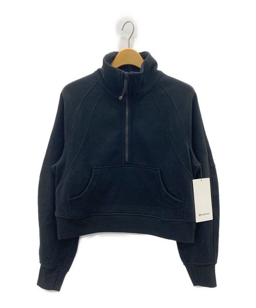 LULULEMON（ルルレモン）LULULEMON (ルルレモン) ハーフジップスウェット ブラック サイズ:XS/Sの古着・服飾アイテム