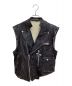 中古・古着 masu (エムエーエスユー) 23AW VICTORIAN MOTORCYCLE JACKET(ヴィクトリアンモーターサイクルジャケット) ブラック サイズ:46：85000円