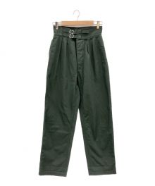 leno（リノ）の古着「DOUBLE BELTED GURKHA TROUSERS」｜カーキ