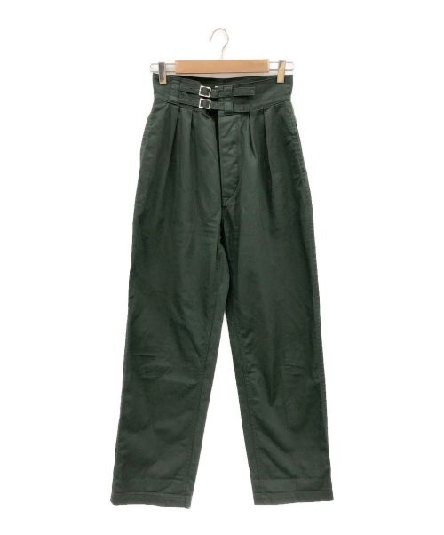 leno（リノ）LENO (リノ) DOUBLE BELTED GURKHA TROUSERS カーキ サイズ:3の古着・服飾アイテム