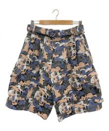 CHARLES JEFFREY LOVERBOY（チャールズ ジェフリー ラバーボーイ）の古着「Loverboy Multicolor Army Shorts」｜ブルー