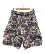 CHARLES JEFFREY LOVERBOYチャールズ ジェフリー ラバーボーイ）の古着「Loverboy Multicolor Army Shorts」｜ブルー