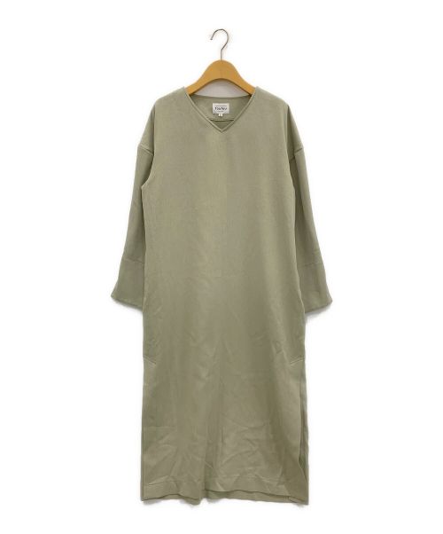 foufou（フーフー）foufou (フーフー) neutral v neck one piece カーキの古着・服飾アイテム