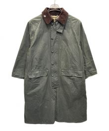 Barbour（バブアー）の古着「BURGHLEY オイルドロングコート コート」｜グリーン