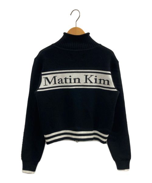 Matin Kim（マーティン・キム）Matin Kim (マーティン・キム) ジップアップニット ブラック サイズ:Sの古着・服飾アイテム