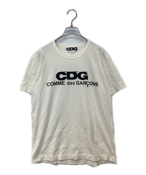 CDG（シーディージー）CDG (シーディージー) ロゴプリントTシャツ ホワイト サイズ:Mの古着・服飾アイテム