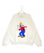 KITH×DISNEYキス×ディズニー）の古着「Mickey & Friends Astonished Goofy Vintage Crewneck」｜アイボリー