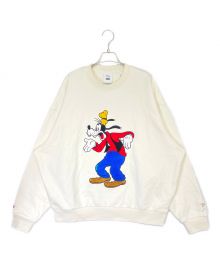 KITH×DISNEY（キス×ディズニー）の古着「Mickey & Friends Astonished Goofy Vintage Crewneck」｜アイボリー