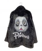 doubletダブレット）の古着「HAND-PAINTED FUR JACKET（ハンドペイントファージャケット）」｜ブラック