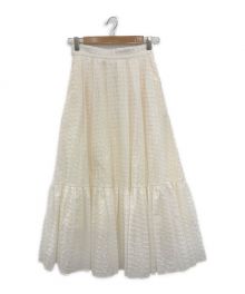 HER LIP TO（ハーリップトゥ）の古着「Stripe Jacquard Volume Skirt」｜アイボリー