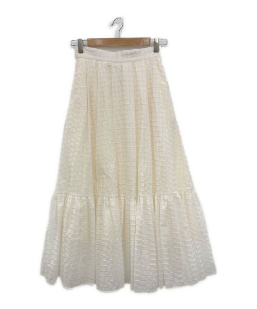 HER LIP TO（ハーリップトゥ）Her lip to (ハーリップトゥ) Stripe Jacquard Volume Skirt アイボリー サイズ:Sの古着・服飾アイテム