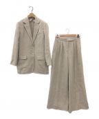 MaxMaraマックスマーラ）の古着「SAND LINEN ADELCHI BLAZER / CADEN LINEN TROUSERS」｜ベージュ