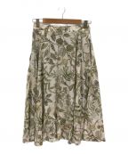 ASEEDONCLOUDアシードンクラウド）の古着「oykotoen print safari flare skirt」｜アイボリー