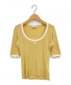 courregesクレージュ）の古着「Holistic Contrast T-Shirt」｜イエロー