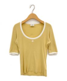 courreges（クレージュ）の古着「Holistic Contrast T-Shirt」｜イエロー