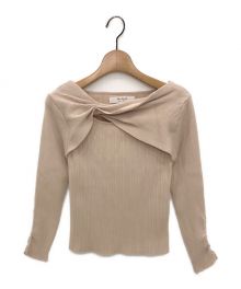 HER LIP TO（ハーリップトゥ）の古着「Twist Cutout Knit Pullover」｜ベージュ