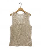 TODAYFULトゥデイフル）の古着「Embroidery Middle Vest」｜ベージュ