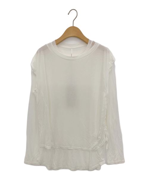 WHYTO（ホワイト）WHYTO (ホワイト) SHEER LAYERED TEE ホワイト サイズ:-の古着・服飾アイテム