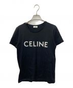 CELINEセリーヌ）の古着「ロゴプリントTシャツ」｜ブラック