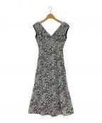 HER LIP TOハーリップトゥ）の古着「Lace Trimmed Floral Dress」｜ネイビー