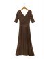 HER LIP TO（ハーリップトゥ）の古着「Cache Coeur Jersey Long Dress」｜ブラウン