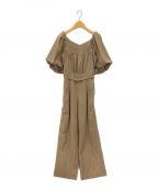 HER LIP TOハーリップトゥ）の古着「Roches Open Back Jumpsuit」｜ベージュ