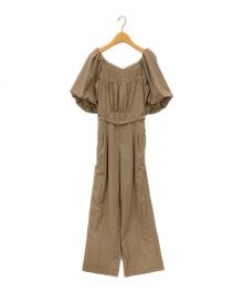 HER LIP TO（ハーリップトゥ）の古着「Roches Open Back Jumpsuit」｜ベージュ