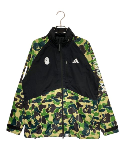 adidas（アディダス）adidas (アディダス) A BATHING APE (アベイシングエイプ) WIND.RDY JACKET ブラック サイズ:XLの古着・服飾アイテム