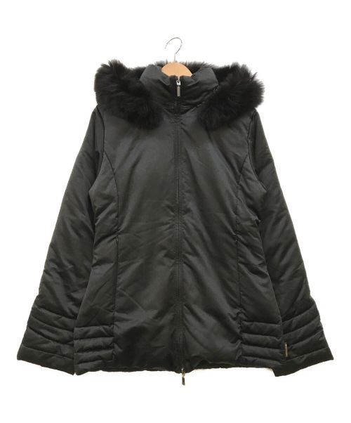 MONCLER（モンクレール）MONCLER (モンクレール) TANZ ファー付ダウンジャケット ブラックの古着・服飾アイテム