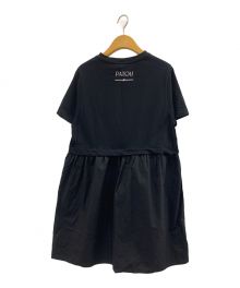 patou（パトゥ）の古着「オーガニックコットン メディアミックス ミニドレス」｜ブラック