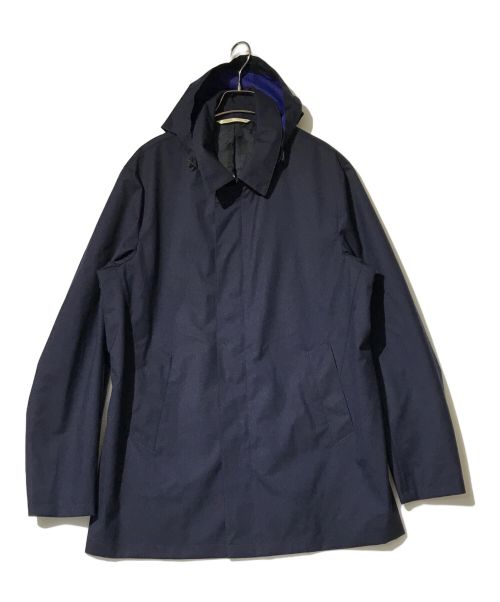 MAURIZIO BALDASSARI（マウリツィオバルダサーリ）MAURIZIO BALDASSARI (マウリツィオバルダサーリ) RAINCOAT W/DET HOOD ネイビー サイズ:52の古着・服飾アイテム