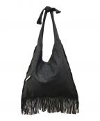 CALDOカルド）の古着「Sheep Leather Fringe Tote Bag」｜ブラック