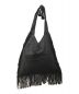 CALDO (カルド) Sheep Leather Fringe Tote Bag ブラック：10000円