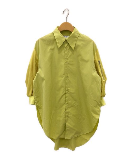 THE KEIJI（ザ・ケイジ）THE KEIJI (ザ・ケイジ) ribbed MA-1 sleeve shirt イエロー サイズ:1の古着・服飾アイテム