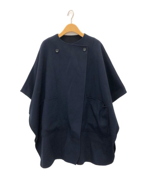 LAZO N33°（ラソ エヌ サーティースリーディグリーズ）Lazo N33° (ラソ エヌ サーティースリーディグリーズ) Reversible Poncho ネイビー×ブラック サイズ:Fの古着・服飾アイテム