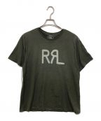 RRLダブルアールエル）の古着「ロゴプリント クルーネック Tシャツ」｜グレー