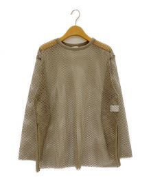 CLANE（クラネ）の古着「WIDE MESH TOPS」｜ベージュ