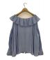 crinkle crinkle crinkle (クリンクル クリンクル クリンクル) sheer cotton flare blouse ブルー サイズ:F：7000円