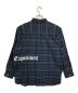 uniform experiment (ユニフォームエクスペリメント) FLANNEL CHECK GOTHIC LOGO BAGGY SHIRT グリーン サイズ:SIZE 2 未使用品：13000円