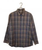 AURALEEオーラリー）の古着「SUPER LIGHT WOOL CHECK SHIRT-BROWN BLACK CHECK」｜ブラウン